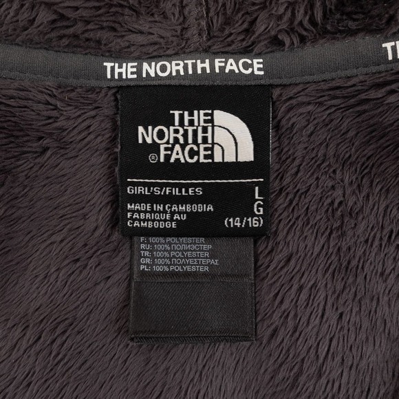The North Face Fleece Hoodie Jacket Girl's Large Black - Picture 10 of 10